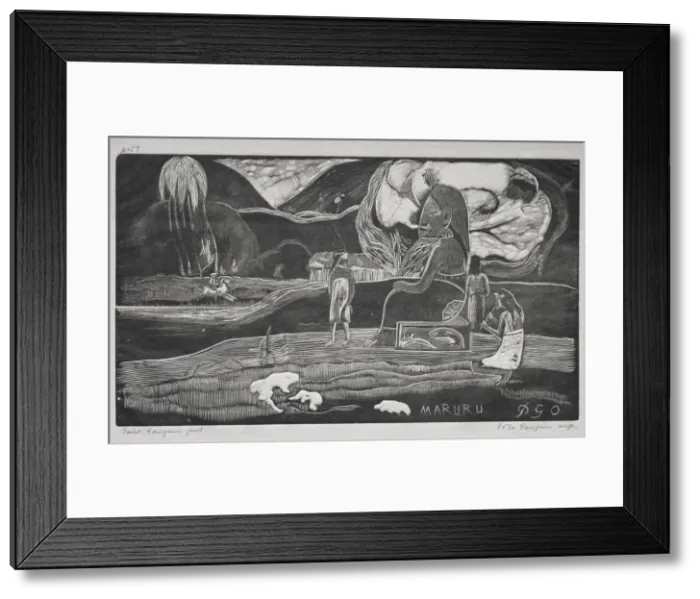 Framed Print : Tahitian Series: Worship. Creator: Paul Gauguin (French, 1848-1903) Framed Print : Tahitian Series: Worship. Creator: Paul Gauguin (French, 1848-1903)