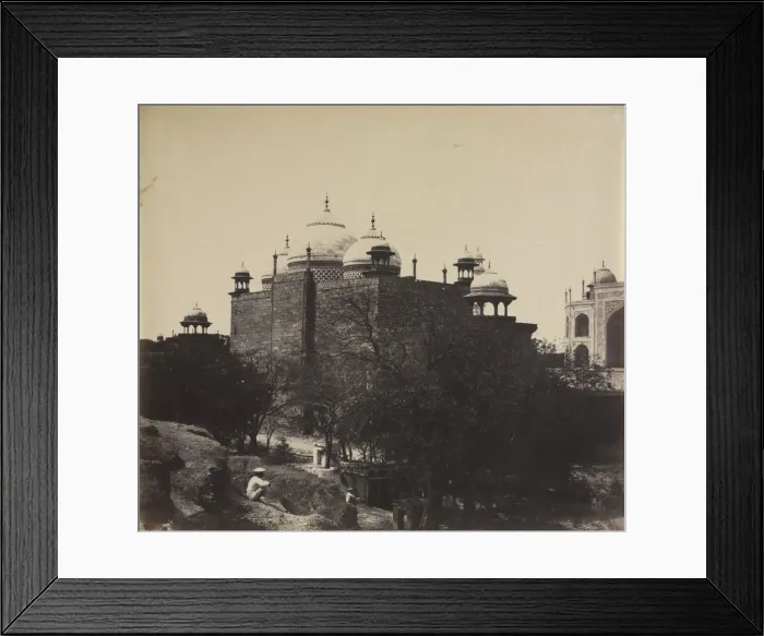 Framed Print : Taj Mahal, Back View of the Rest-House, with Figure, c. 1858-1862. Creator: John Murray (British Framed Print : Taj Mahal, Back View of the Rest-House, with Figure, c. 1858-1862. Creator: John Murray (British