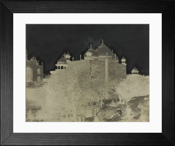 Framed Print : Taj Mahal, Back View of the Rest-House, with Figure, c. 1858-1862. Creator: John Murray (British Framed Print : Taj Mahal, Back View of the Rest-House, with Figure, c. 1858-1862. Creator: John Murray (British