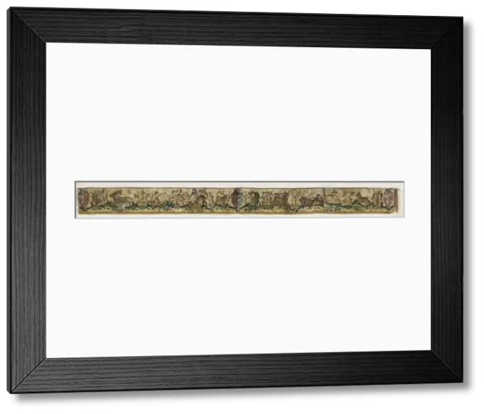 Framed Print : Tapestry Border, 1400-1450. Creator: Unknown Framed Print : Tapestry Border, 1400-1450. Creator: Unknown