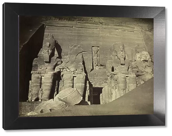 Temple of Ramesses II, Abu Simbel, c. 1860s. Creator: Antonio Beato (British, c. 1825-1903)
