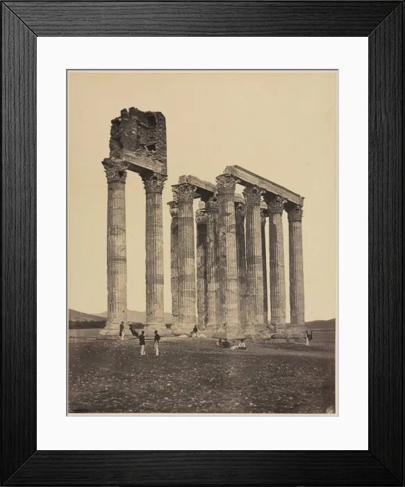 Framed Print : Temple of Jupiter Olympius, c. 1853. Creator: James Robertson (British, 1813 (?)-aft 1865) Framed Print : Temple of Jupiter Olympius, c. 1853. Creator: James Robertson (British, 1813 (?)-aft 1865)