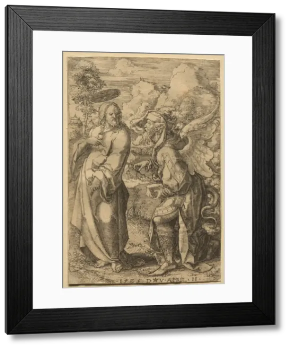 Framed Print : Temptation of Christ, 1525. Creator: Dirk Vellert (Netherlandish, 1480 / 85-1547) Framed Print : Temptation of Christ, 1525. Creator: Dirk Vellert (Netherlandish, 1480 / 85-1547)