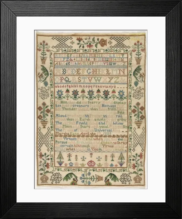 Framed Print : Sampler, 1803. Creator: Unknown Framed Print : Sampler, 1803. Creator: Unknown
