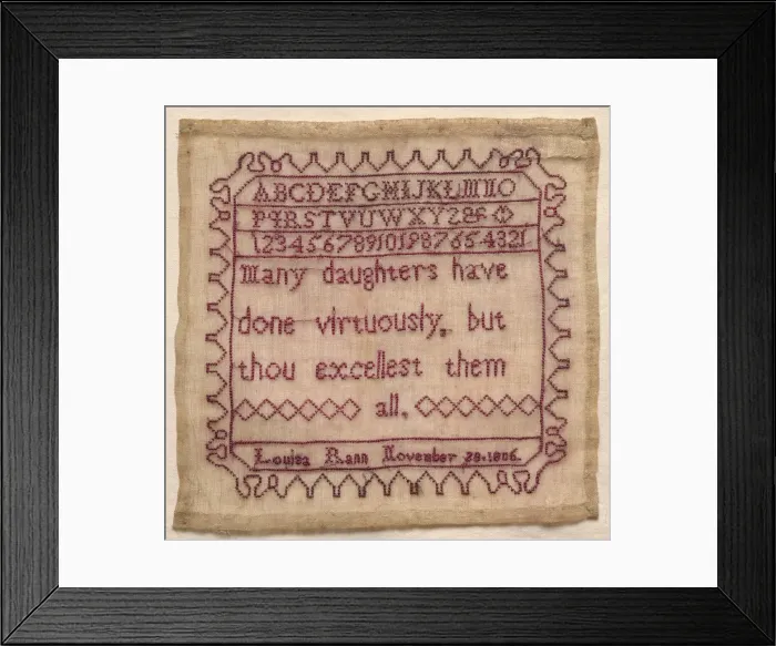Framed Print : Sampler, 1806. Creator: Unknown Framed Print : Sampler, 1806. Creator: Unknown