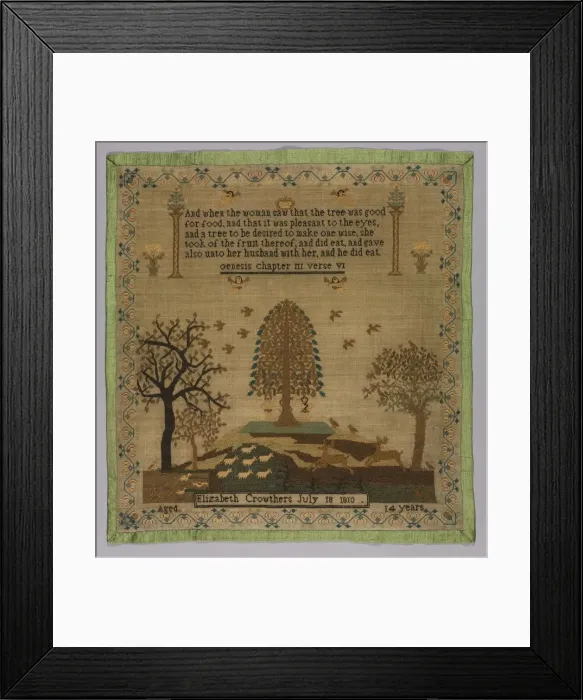 Framed Print : Sampler, 1810. Creator: Unknown Framed Print : Sampler, 1810. Creator: Unknown