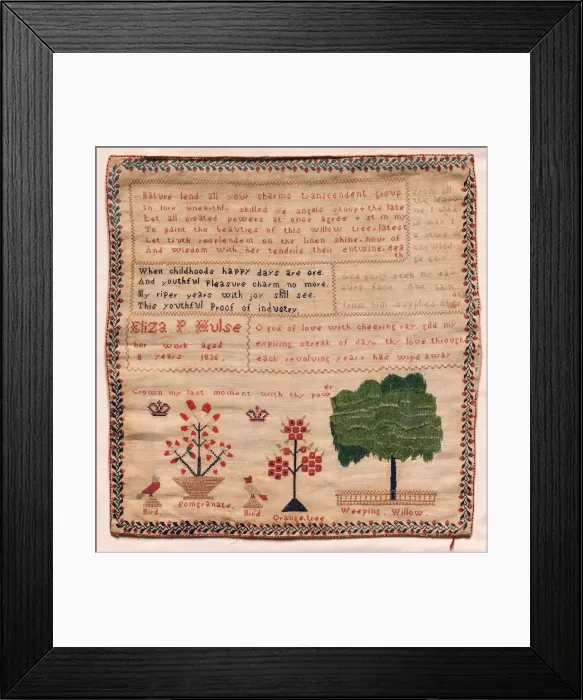 Framed Print : Sampler, 1810. Creator: Unknown Framed Print : Sampler, 1810. Creator: Unknown