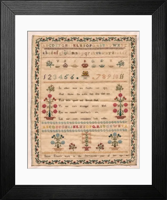 Framed Print : Sampler, 1817. Creator: Unknown