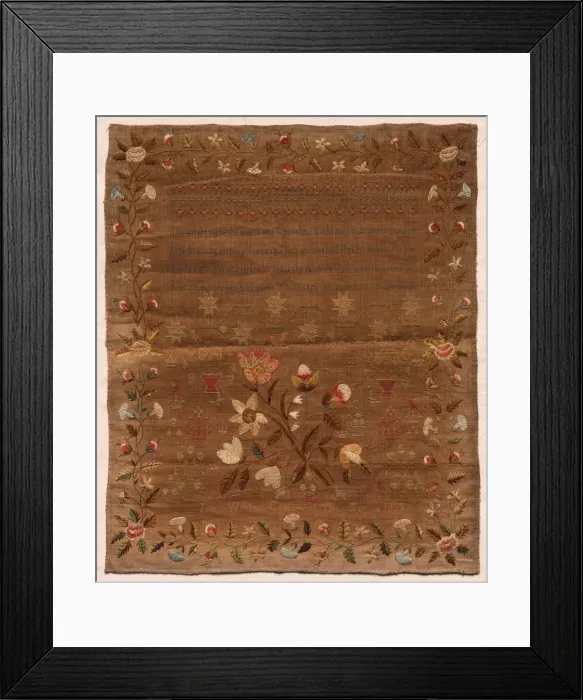 Framed Print : Sampler, 1829. Creator: Unknown Framed Print : Sampler, 1829. Creator: Unknown