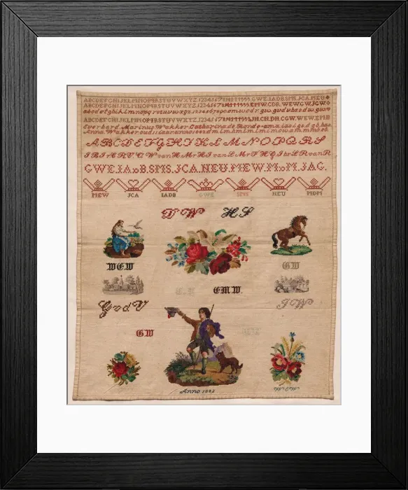 Framed Print : Sampler, 1882. Creator: Unknown