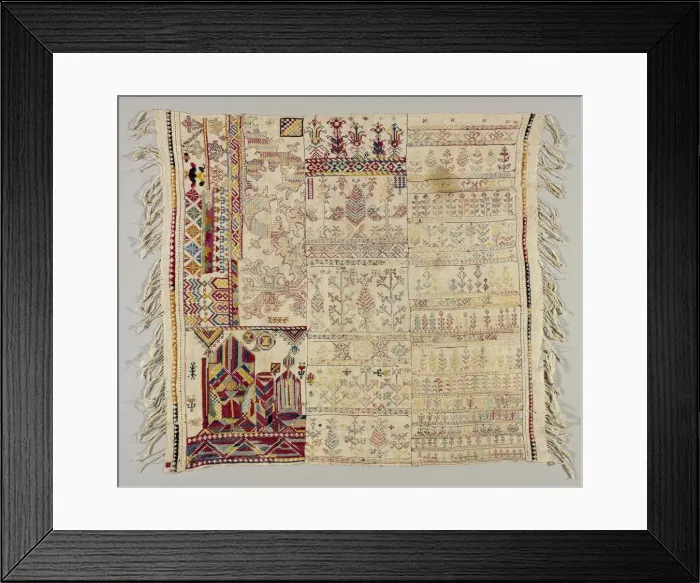 Framed Print : Sampler, 19th century. Creator: Unknown Framed Print : Sampler, 19th century. Creator: Unknown