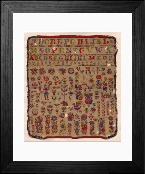 Framed Print : Sampler, 1891. Creator: Unknown Framed Print : Sampler, 1891. Creator: Unknown