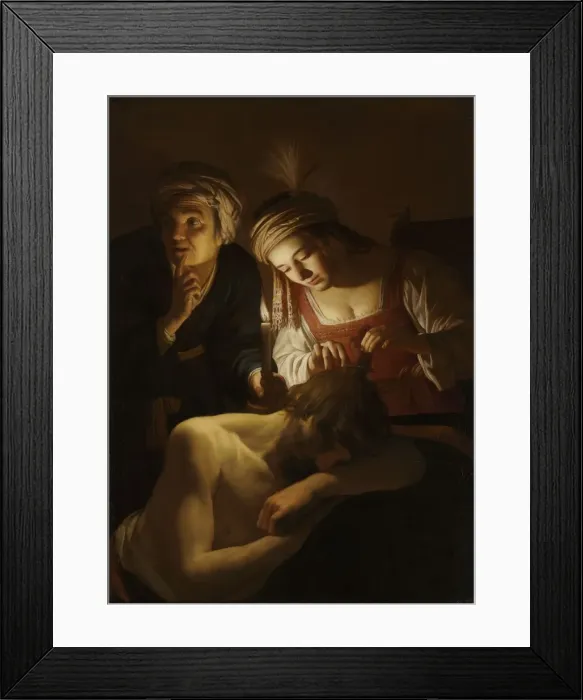 Framed Print : Samson and Delilah, c. 1616. Creator: Gerrit van Honthorst (Dutch, 1590-1656) Framed Print : Samson and Delilah, c. 1616. Creator: Gerrit van Honthorst (Dutch, 1590-1656)