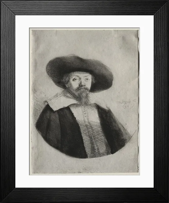 Framed Print : Samuel Manasseh Ben Israel, 1636. Creator: Rembrandt van Rijn (Dutch, 1606-1669) Framed Print : Samuel Manasseh Ben Israel, 1636. Creator: Rembrandt van Rijn (Dutch, 1606-1669)