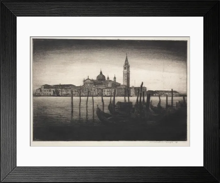 Framed Print : San Giorgio Maggiore, 1910. Creator: Mortimer Menpes (British, 1860-1938) Framed Print : San Giorgio Maggiore, 1910. Creator: Mortimer Menpes (British, 1860-1938)