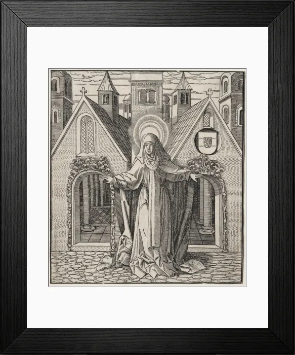 Framed Print : Sancta Rega, 1512-1516. Creator: Leonhard Beck (German, c. 1480-1542) Framed Print : Sancta Rega, 1512-1516. Creator: Leonhard Beck (German, c. 1480-1542)