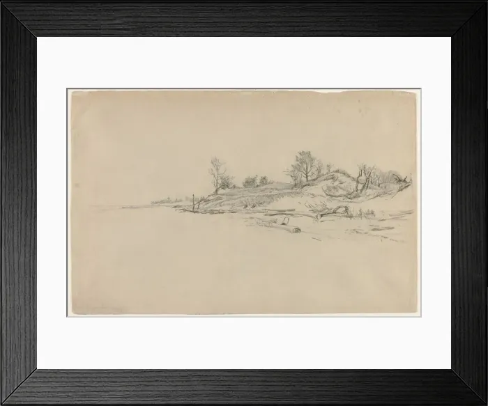 Framed Print : Sand Dunes, Lake Ontario, c. 1874. Creator: Homer Dodge Martin (American, 1836-1897) Framed Print : Sand Dunes, Lake Ontario, c. 1874. Creator: Homer Dodge Martin (American, 1836-1897)