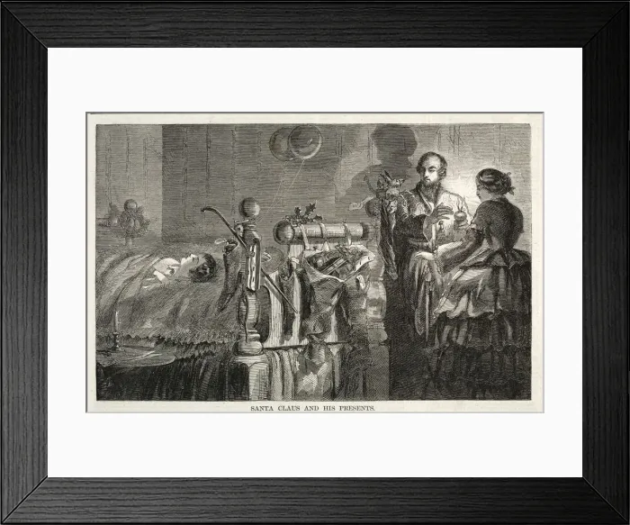 Framed Print : Santa Claus and his Presents, 1858. Creator: Winslow Homer (American, 1836-1910) Framed Print : Santa Claus and his Presents, 1858. Creator: Winslow Homer (American, 1836-1910)