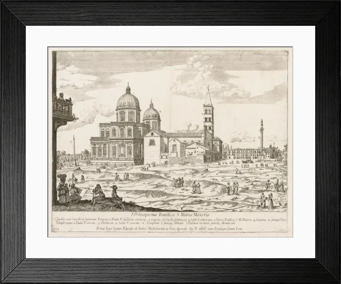Framed Print : Santa Maria Maggiore from Prospectus Locurum Urbis Romae Insign[ium], 1666