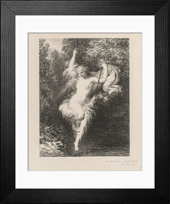 Framed Print : Sarah la Baigneuse, 1892. Creator: Henri Fantin-Latour (French, 1836-1904) Framed Print : Sarah la Baigneuse, 1892. Creator: Henri Fantin-Latour (French, 1836-1904)
