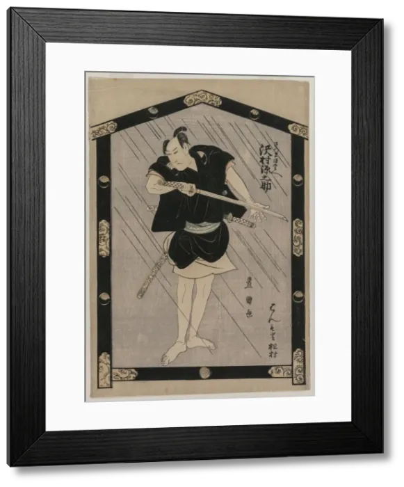 Framed Print : Sawamura Gennosuke as Satsuma Gengobei, c. 1805. Creator: Utagawa Toyokuni (Japanese, 1769-1825) Framed Print : Sawamura Gennosuke as Satsuma Gengobei, c. 1805. Creator: Utagawa Toyokuni (Japanese, 1769-1825)