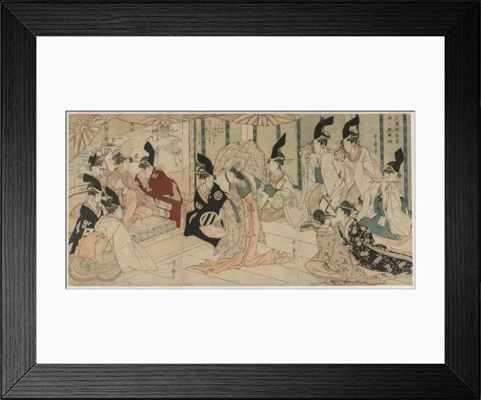 Framed Print : Scene Adapted from the play The Treasury of Loyal Retainers (Chushingura), late 1790s Framed Print : Scene Adapted from the play The Treasury of Loyal Retainers (Chushingura), late 1790s