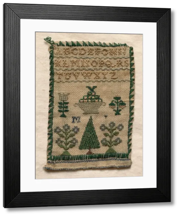 Framed Print : Sampler, 1800s. Creator: Unknown