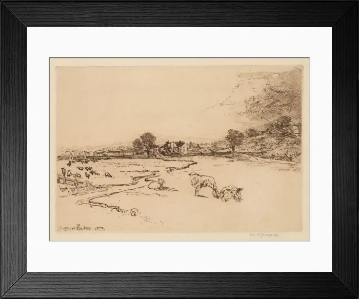 Framed Print : Sawley Abbey, 1873. Creator: Francis Seymour Haden (British, 1818-1910) Framed Print : Sawley Abbey, 1873. Creator: Francis Seymour Haden (British, 1818-1910)