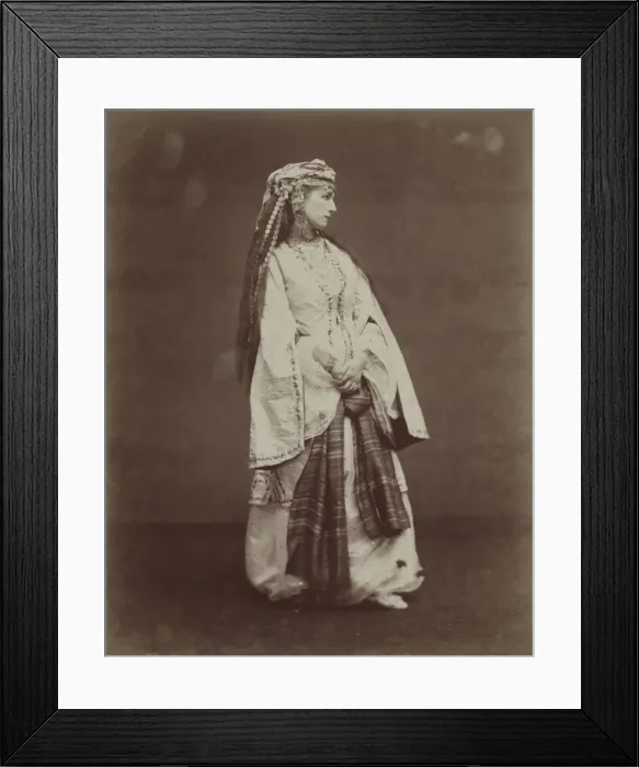 Framed Print : Sarah Bernhardt in Zaire by Voltaire, 1874. Creator: Etienne Carjat (French Framed Print : Sarah Bernhardt in Zaire by Voltaire, 1874. Creator: Etienne Carjat (French