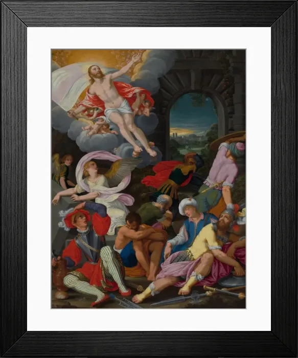 Framed Print : The Resurrection of Christ, 1622. Creator: Johann Konig (German, 1586-1642) Framed Print : The Resurrection of Christ, 1622. Creator: Johann Konig (German, 1586-1642)
