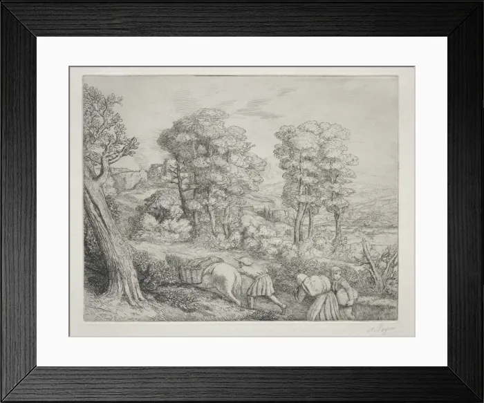 Framed Print : The Return to the Farm (Le Retour a la Ferme). Creator: Alphonse Legros (French, 1837-1911) Framed Print : The Return to the Farm (Le Retour a la Ferme). Creator: Alphonse Legros (French, 1837-1911)