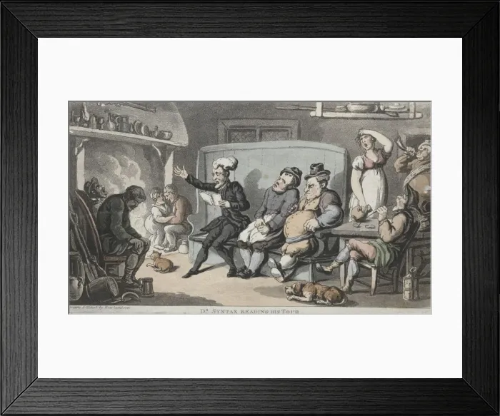 Framed Print : The Rev. Dr. Syntax Reading his Tour. Creator: Thomas Rowlandson (British, 1756-1827) Framed Print : The Rev. Dr. Syntax Reading his Tour. Creator: Thomas Rowlandson (British, 1756-1827)