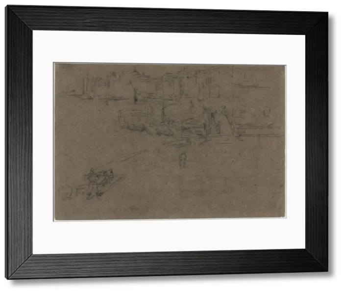 Framed Print : The Riva, Venice. Creator: James McNeill Whistler (American, 1834-1903) Framed Print : The Riva, Venice. Creator: James McNeill Whistler (American, 1834-1903)