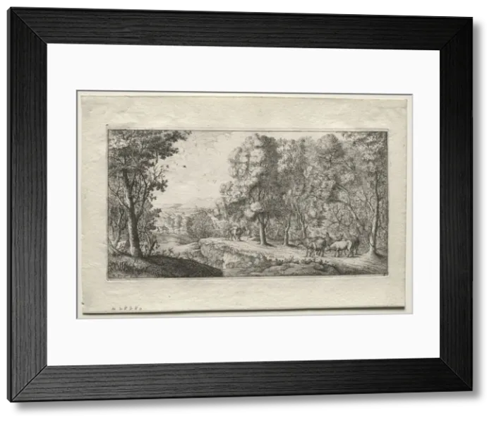 Framed Print : The Road at the Border of the Woods. Creator: Albert Flamen (Flemish, c. 1620-1669) Framed Print : The Road at the Border of the Woods. Creator: Albert Flamen (Flemish, c. 1620-1669)