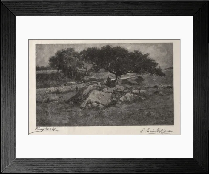 Framed Print : The Roadside. Creator: Henry Wolf (American, 1852-1916) Framed Print : The Roadside. Creator: Henry Wolf (American, 1852-1916)