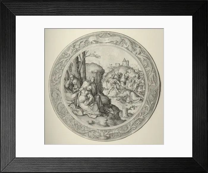 Framed Print : The Round Passion: Christ Carrying the Cross, 1509. Creator: Lucas van Leyden (Dutch, 1494-1533) Framed Print : The Round Passion: Christ Carrying the Cross, 1509. Creator: Lucas van Leyden (Dutch, 1494-1533)