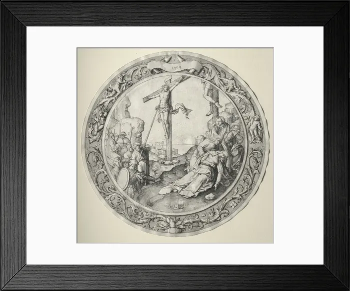 Framed Print : The Round Passion: The Crucifixion, 1509. Creator: Lucas van Leyden (Dutch, 1494-1533) Framed Print : The Round Passion: The Crucifixion, 1509. Creator: Lucas van Leyden (Dutch, 1494-1533)