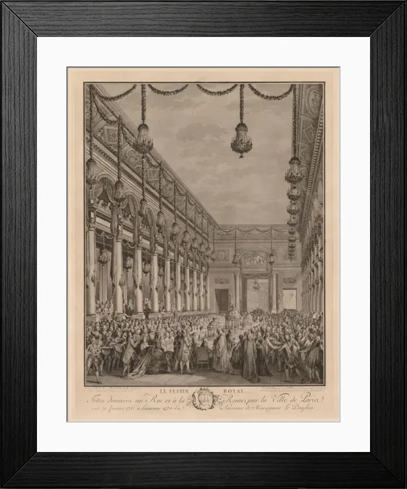 Framed Print : The Royal Banquet, 1782. Creator: Jean-Michel the Younger Moreau (French, 1741-1814) Framed Print : The Royal Banquet, 1782. Creator: Jean-Michel the Younger Moreau (French, 1741-1814)