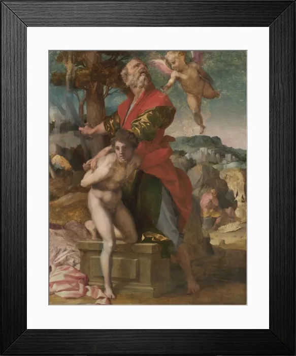 Framed Print : The Sacrifice of Isaac, c. 1527. Creator: Andrea del Sarto (Italian, 1486-1530) Framed Print : The Sacrifice of Isaac, c. 1527. Creator: Andrea del Sarto (Italian, 1486-1530)