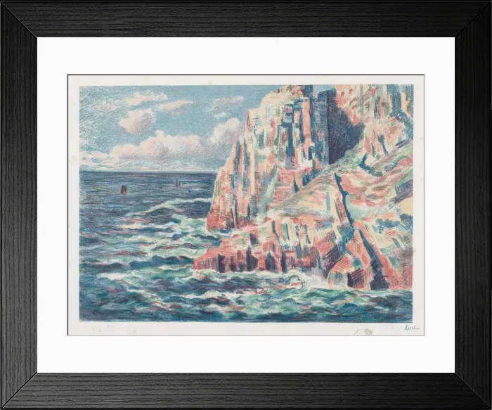 Framed Print : The Sea at Camaret, The Red Rocks, 1895. Creator: Maximilien Luce (French, 1858-1941) Framed Print : The Sea at Camaret, The Red Rocks, 1895. Creator: Maximilien Luce (French, 1858-1941)