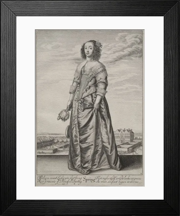Framed Print : The Seasons: Spring, 1643-1644. Creator: Wenceslaus Hollar (Bohemian, 1607-1677) Framed Print : The Seasons: Spring, 1643-1644. Creator: Wenceslaus Hollar (Bohemian, 1607-1677)