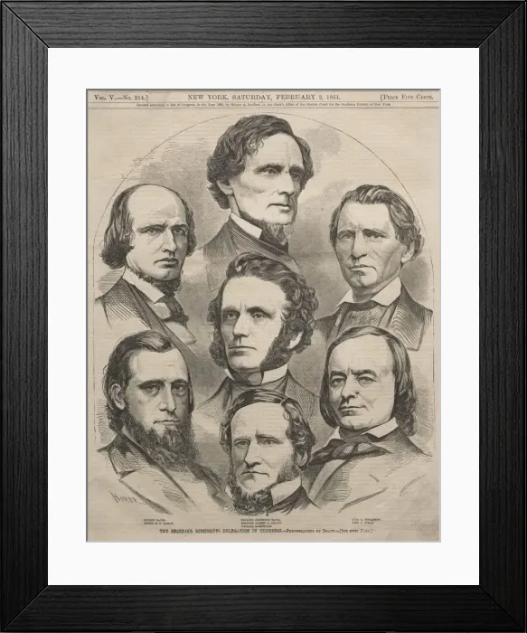 Framed Print : The Seceding Mississippi Delegation in Congress, 1861. Creator: Winslow Homer (American Framed Print : The Seceding Mississippi Delegation in Congress, 1861. Creator: Winslow Homer (American