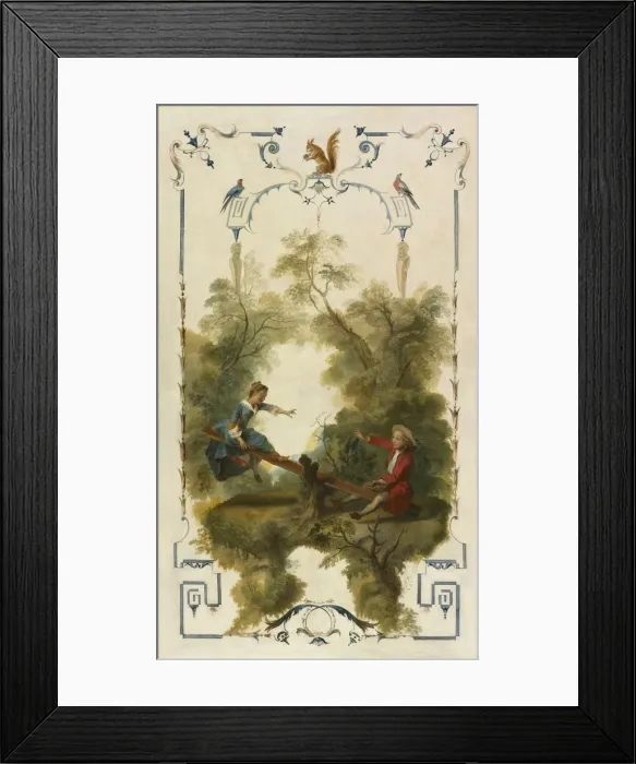 Framed Print : The See-Saw, c. 1723-1727. Creator: Nicolas Lancret (French, 1690-1743) Framed Print : The See-Saw, c. 1723-1727. Creator: Nicolas Lancret (French, 1690-1743)