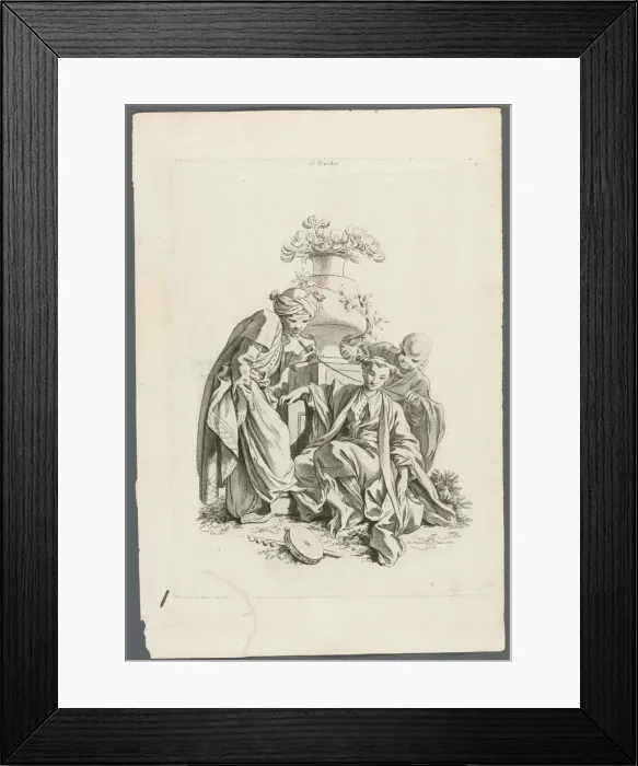 Framed Print : The Senses: Touch (after Boucher), 1700s. Creator: Gabriel Huquier (French, 1695-1772) Framed Print : The Senses: Touch (after Boucher), 1700s. Creator: Gabriel Huquier (French, 1695-1772)