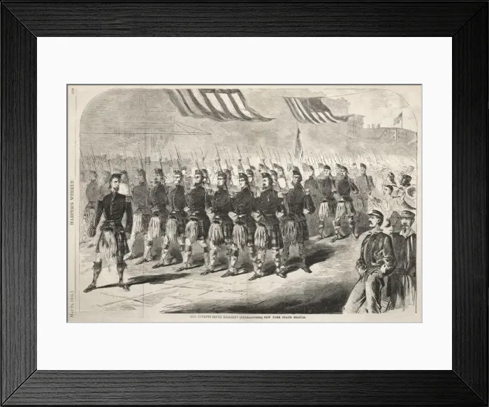 Framed Print : The Seventy-Ninth Regiment (Highlanders) New York State Militia, 1861. Creator: Winslow Homer Framed Print : The Seventy-Ninth Regiment (Highlanders) New York State Militia, 1861. Creator: Winslow Homer