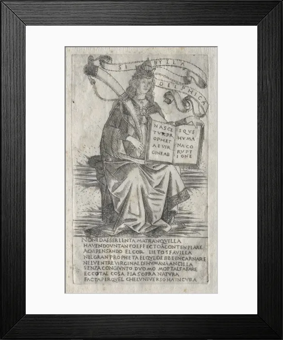 Framed Print : The Sibyls: The Delphian Sibyl, 1400s. Creator: Francesco Rosselli (Italian, 1448-before 1513) Framed Print : The Sibyls: The Delphian Sibyl, 1400s. Creator: Francesco Rosselli (Italian, 1448-before 1513)