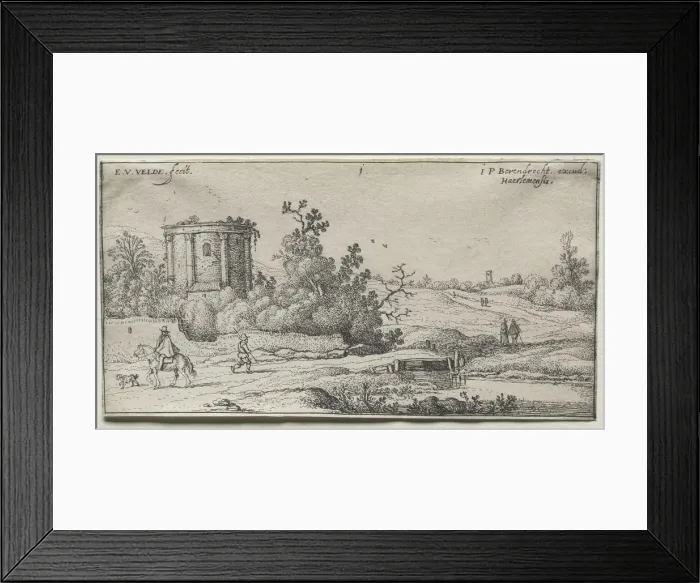 Framed Print : The Road by the Little Round Temple. Creator: Adriaen van de Velde (Dutch, 1636-1672) Framed Print : The Road by the Little Round Temple. Creator: Adriaen van de Velde (Dutch, 1636-1672)