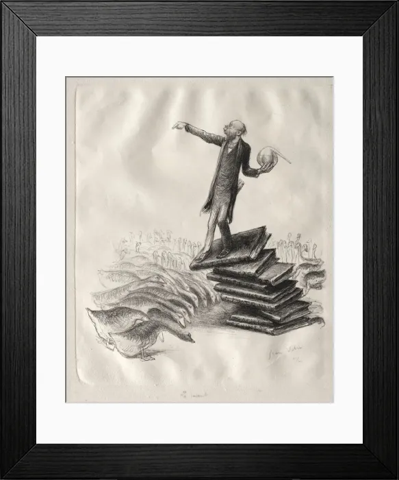 Framed Print : The Savant. Creator: Jean Veber (French, 1868-aft 1907) Framed Print : The Savant. Creator: Jean Veber (French, 1868-aft 1907)