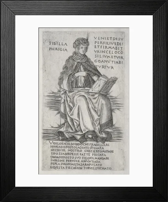 Framed Print : The Sibyls: The Phrygian Sibyl, c. 1470-1480. Creator: Francesco Rosselli (Italian Framed Print : The Sibyls: The Phrygian Sibyl, c. 1470-1480. Creator: Francesco Rosselli (Italian