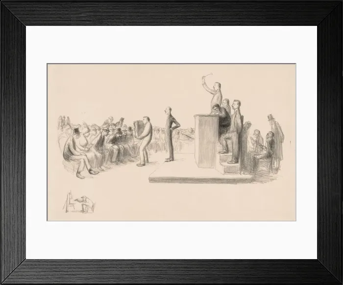 Framed Print : The Rouart Sale. Creator: Jean Veber (French, 1868-aft 1907) Framed Print : The Rouart Sale. Creator: Jean Veber (French, 1868-aft 1907)